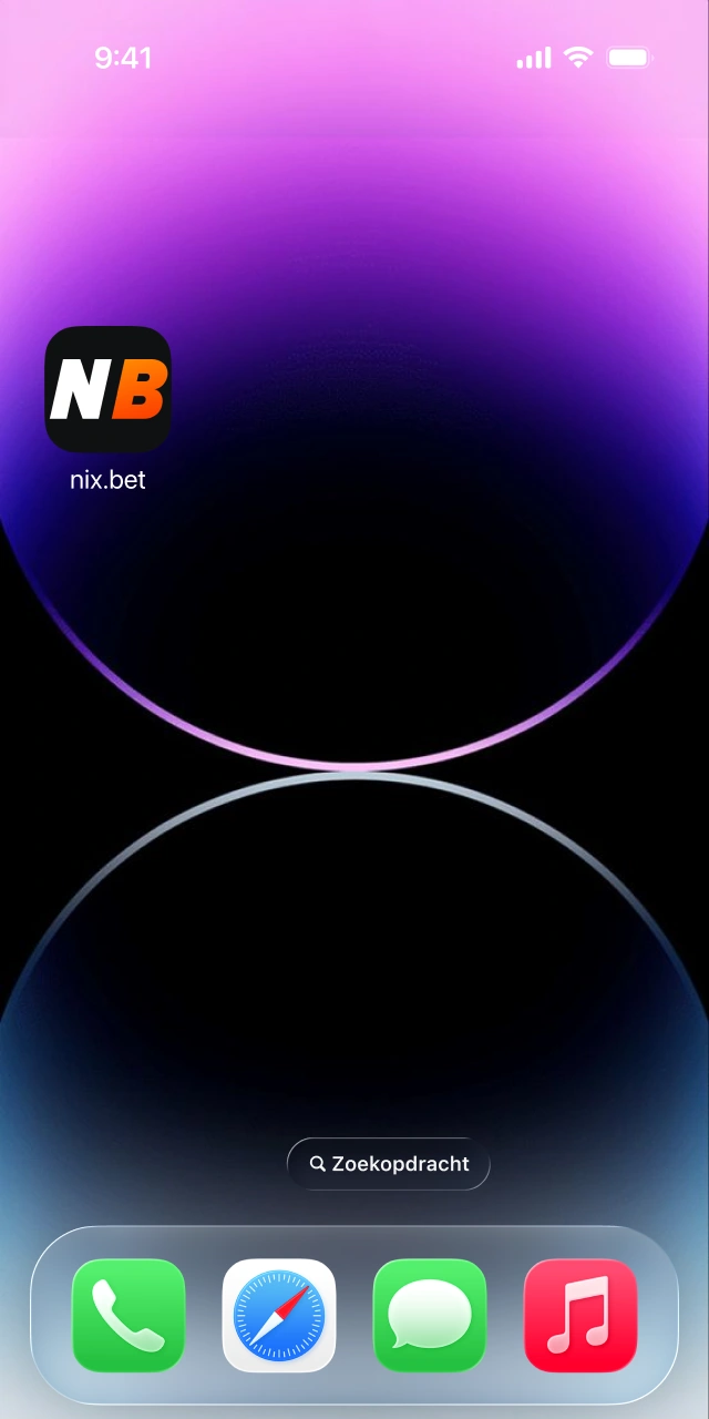 Open de Nixbet app vanaf je iOS-beginscherm en begin met spelen.