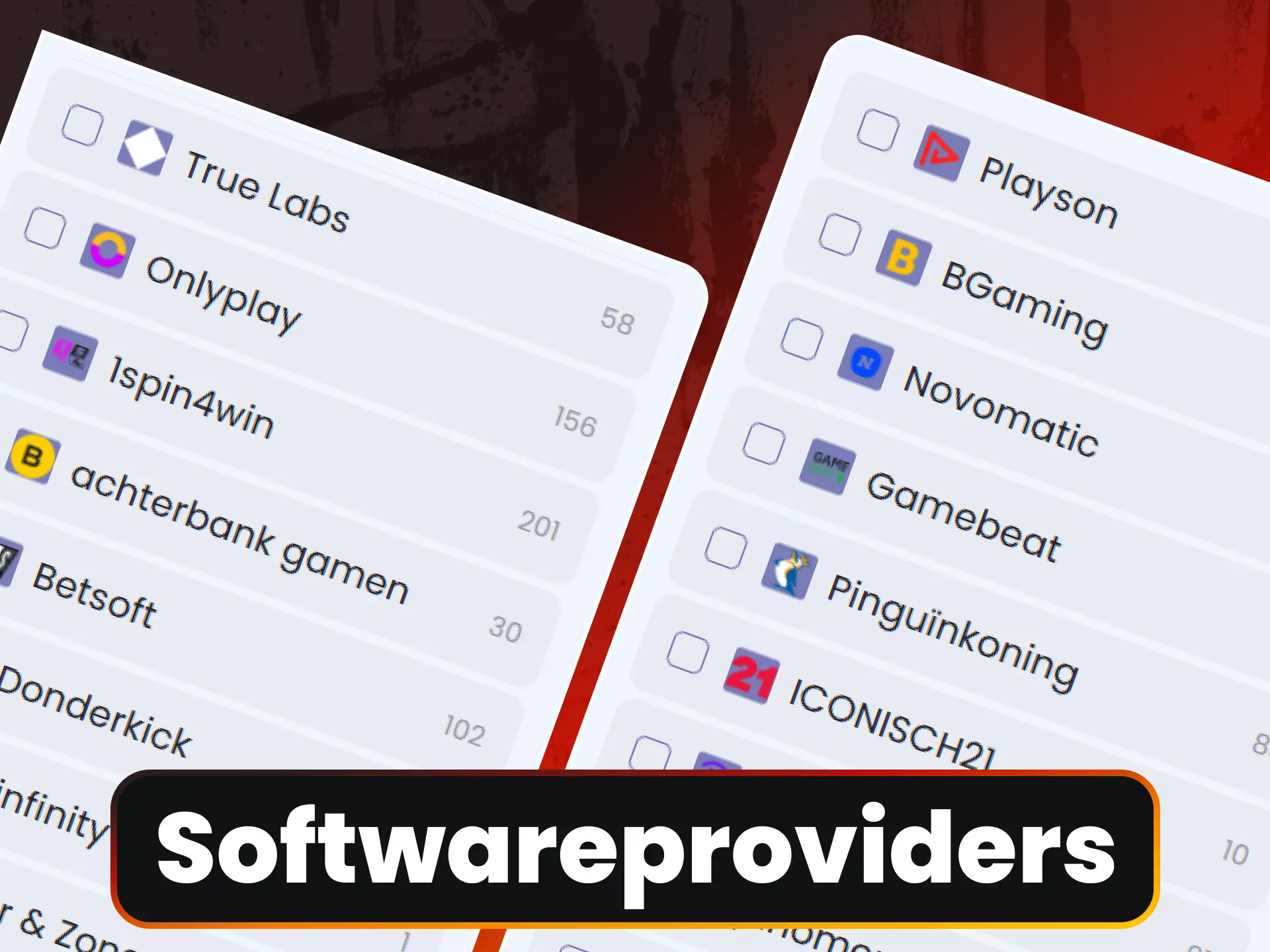 Bekijk alle vooraanstaande casino softwareproviders beschikbaar in het Nixbet Casino.