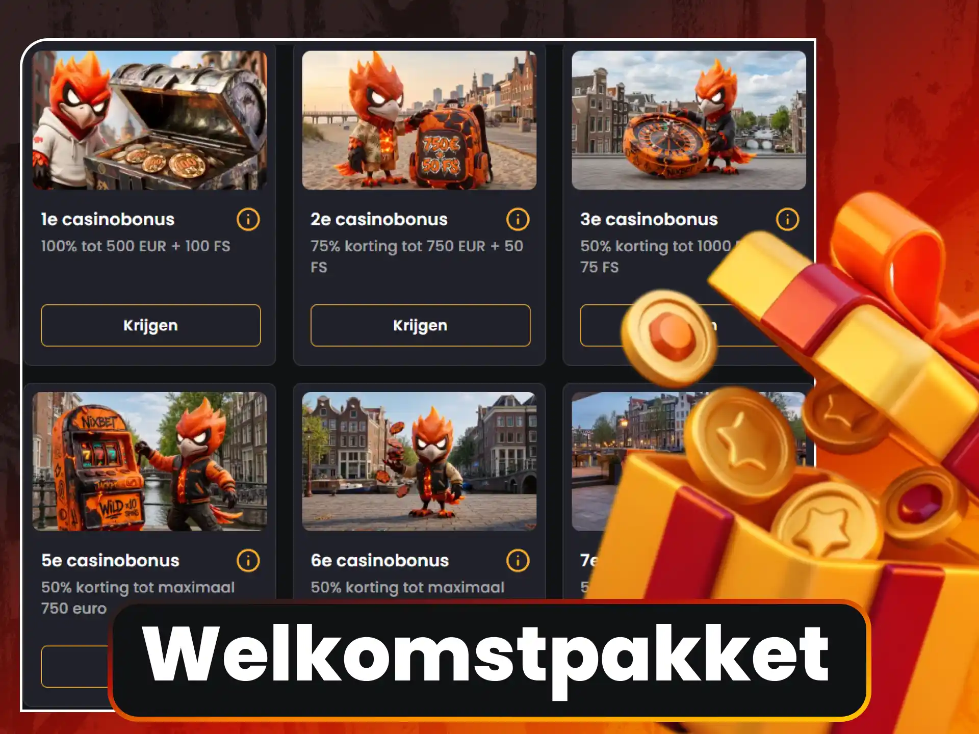 Claim het exclusieve welkomstpakket voor nieuwe spelers bij Nixbet.